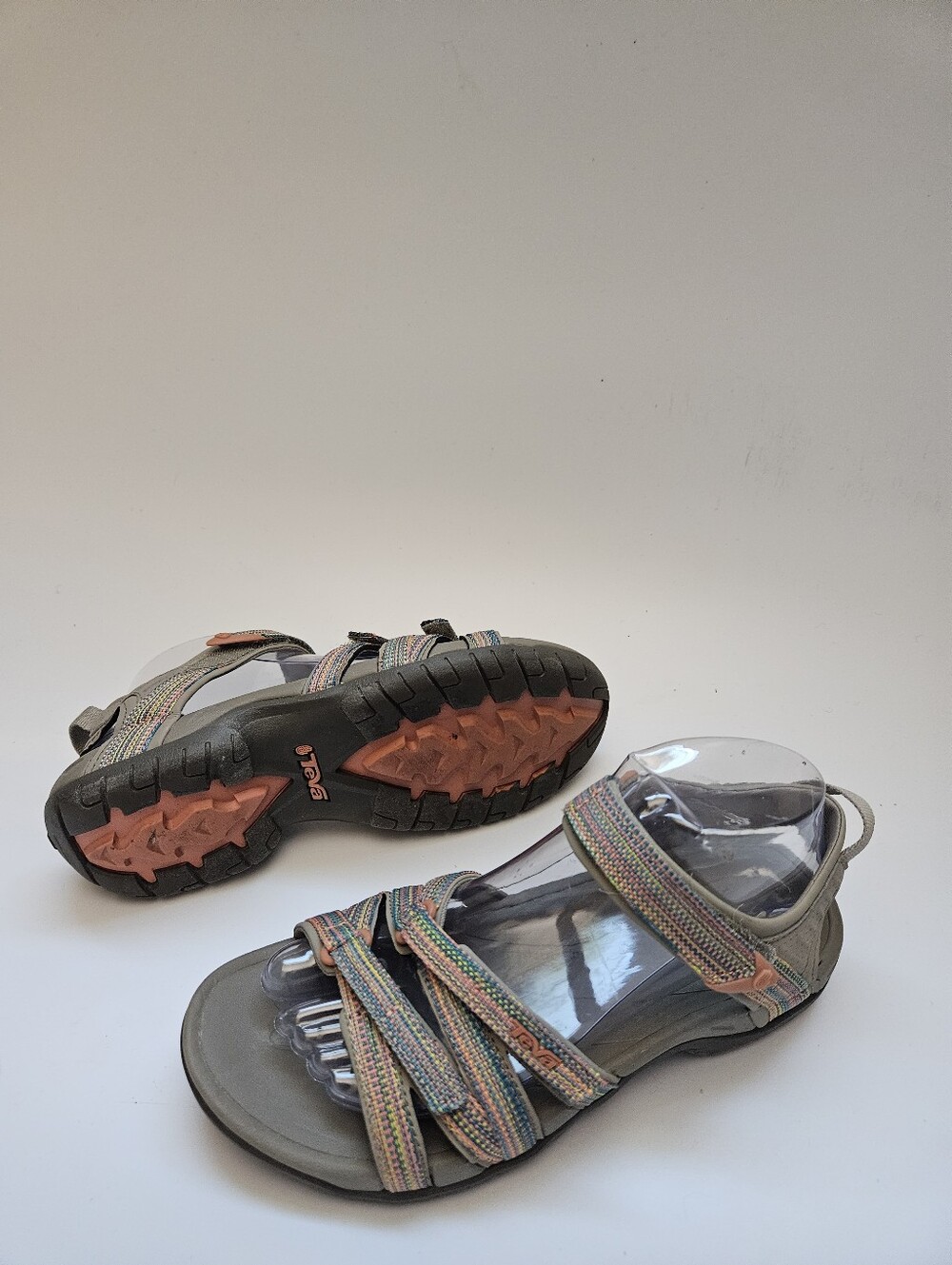 TEVA WOMEN TIRRA TAUPE MULTI STRAPPY SPORTS SANDALS US 8 / EU 39 / UK 6